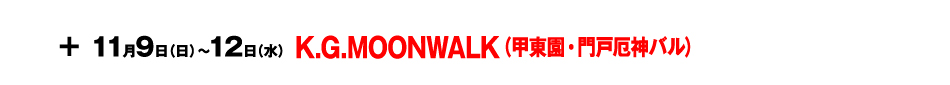 2014年11月9日（日）～12日（水）　K.G.MOONWALK（関学ムーンウォーク）