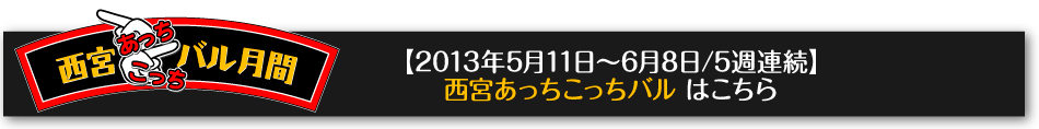 西宮あっちこっちバル（2013年5月11日～6月8日/5週連続バル）